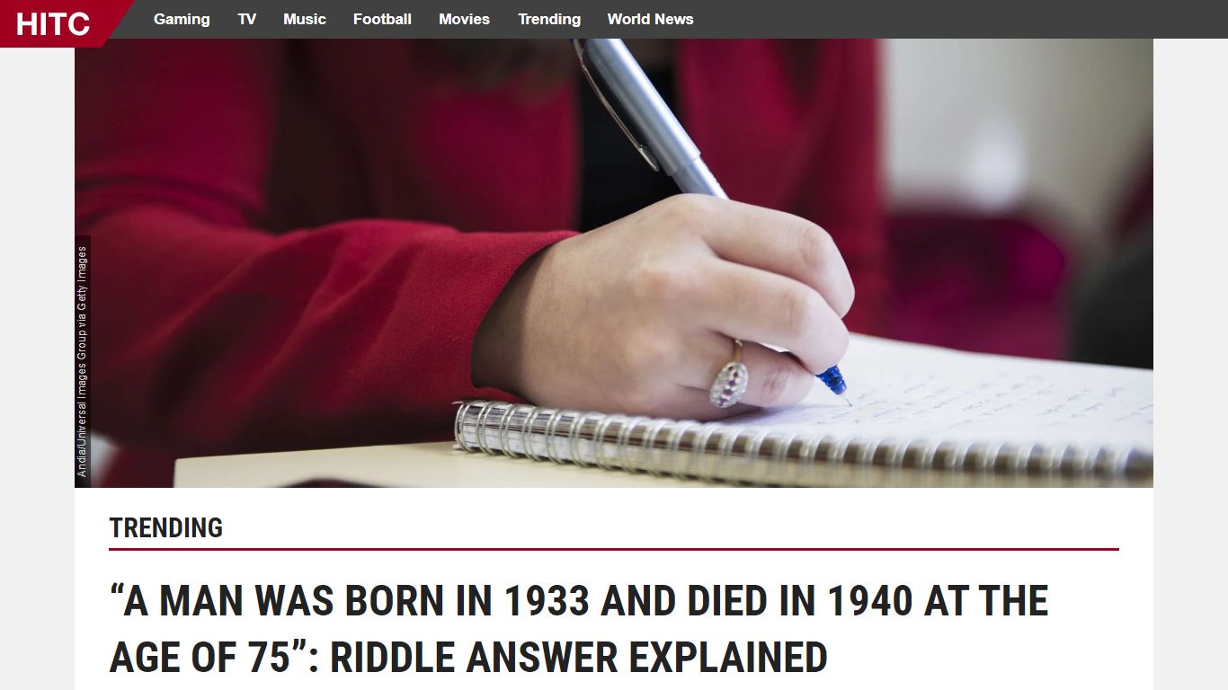 “A man was born in 1933 and died in 1940 at the age of 75 ... - HITC